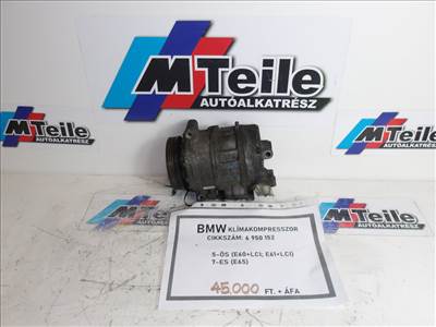 [GYÁRI BONTOTT] BMW - KLÍMAKOMPRESSZOR - 5-ÖS - E60+LCI; E61+LCI; 7-ES - E65 - CIKKSZÁM: 6950152 -
